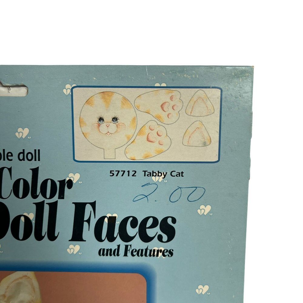 Dolly Dear Full Color Iron On Doll Faces 57712 Tabby‎ Cat NOS - Picture 4 of 4